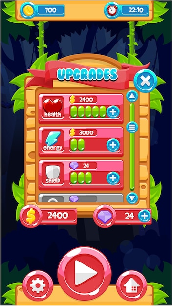 Vibrant arcade gaming environment